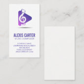 ミュージカルノートボ遊タンのロゴ 名刺 (正面/裏面)