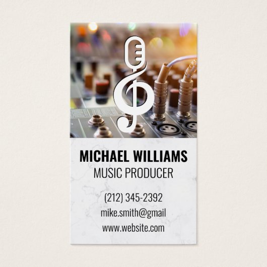 ミュージカルノートマイクロゴ | サウンドボードミキサー (正面)