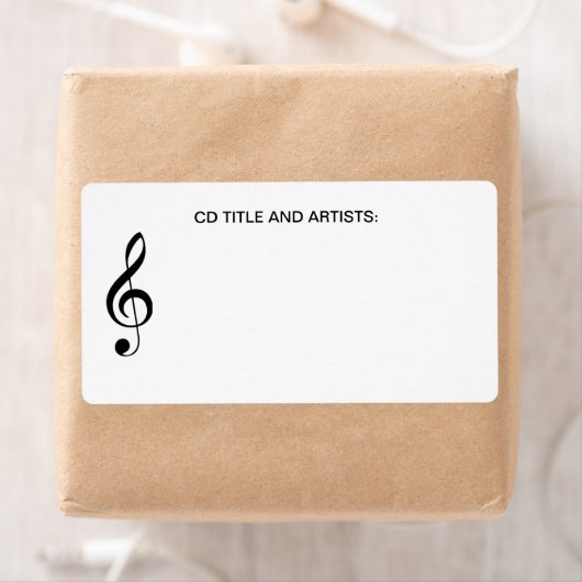 ミュージカルノートミュージックタイトルバンドアーティストCDケース ラベル (インサイチュ)
