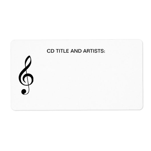 ミュージカルノートミュージックタイトルバンドアーティストCDケース ラベル (正面)