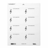 ミュージカルノートミュージックタイトルバンドアーティストCDケース ラベル (フルシート)