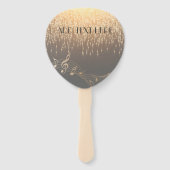 ミュージカルノートラグジュアリーエレガントスパークル紙吹雪 ハンドファン (裏面)