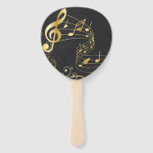 ミュージカルノートラグジュアリーエレガントデザイン ハンドファン (正面)