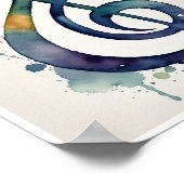 ミュージカルノート音楽ファンのポスターウォールアート ポスター (角)