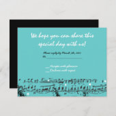 ミュージカルノート&スターズバーバルミツワー招待状 出欠カード (正面/裏面)