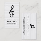 ミュージカルノート/ミュージックシート 名刺 (正面/裏面)