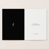 ミュージカルノート/金ゴールド上の高音クレフ、 音符記号 箔カード (内部)