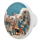 ミュージカルノートChristmas Carolers Stars Village セラミックノブ (右)