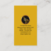 ミュージカルノートGuitar Riffsイエローギター 名刺 (裏面)