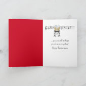 ミュージカルハートとピアノ鍵記念日 カード (内部)