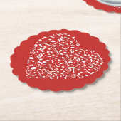 ミュージカルハートカスタムカラー紙コースター ペーパーコースター (アングル)