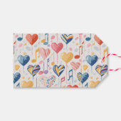 ミュージカルハートギフトラベル ギフトタグ (正面(横))