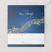 ミュージカルハートブルーと金ゴールドイベント プレイスカード (外部開封)