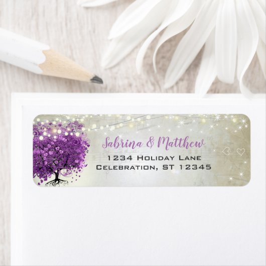 ミュージカルハートリーフツリープラム差出人住所 ラベル (インサイチュ)