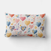 ミュージカルハート装飾用クッション ランバークッション (正面)