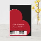 ミュージカルハート記念日 カード (黄色い花)