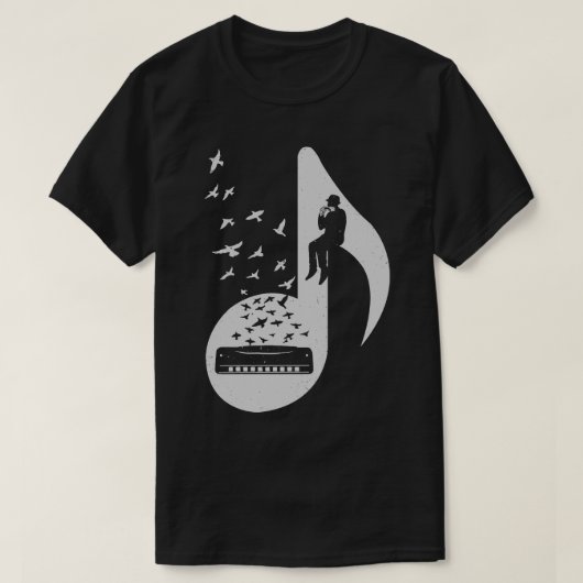 ミュージカルハーモニカ Tシャツ (デザイン正面)