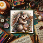 ミュージカルバニーフラワーズファンタジーアートイースター シーズンカード