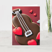 ミュージカルバレンタインパンチョコレートヴァイオリンハート シーズンカード (正面)
