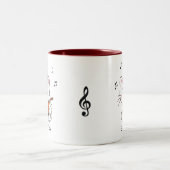 ミュージカルバードキティ猫とマンドリンツートーンコフ ツートーンマグカップ (中央)