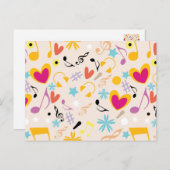 ミュージカルパターン(抽象芸術) ポストカード (正面/裏面)