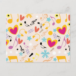 ミュージカルパターン(抽象芸術) ポストカード