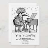 ミュージカルパーソナライズされたソーレ招待状 招待状 (正面/裏面)