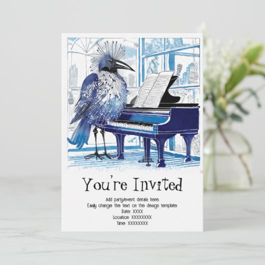 ミュージカルパーソナライズされたソーレ招待状 招待状 (スタンド正面)