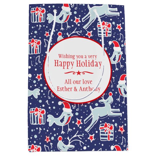 ミュージカルパーソナライズされた抱き枕 ミディアムペーパーバッグ (正面)