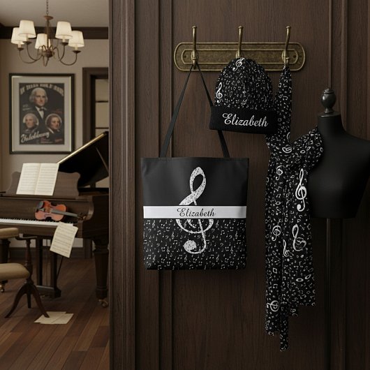 ミュージカルパーソナライズされた記号 トートバッグ