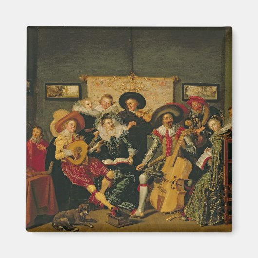 ミュージカルパーティー, c.1625 マグネット (正面)