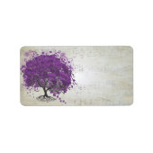 ミュージカルパープルハートリーフツリー住所 シール (正面)