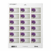 ミュージカルパープルハートリーフツリー住所 シール (フルシート)