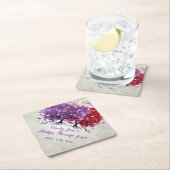 ミュージカルパープル赤いハートリーフツ結婚リー ペーパーコースター (インサイチュ)