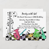 ミュージカルヒップホップ招待状 招待状 (正面/裏面)