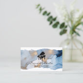 ミュージカルピアノロゴモダン水彩音楽 名刺 (スタンド正面)