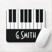 ミュージカルピアノ鍵|名前の追加 マウスパッド (マウス)