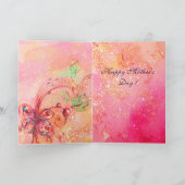 ミュージカルピエロとピンクのキラキラ母の日 カード (内部)