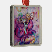 ミュージカルピンクピエロ付きフクロウ メタルオーナメント (右)