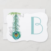 ミュージカルピーコックフェザーウェディング招待状 招待状 (裏面)