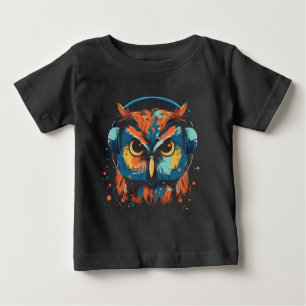 ミュージカルフクロウ ベビーTシャツ