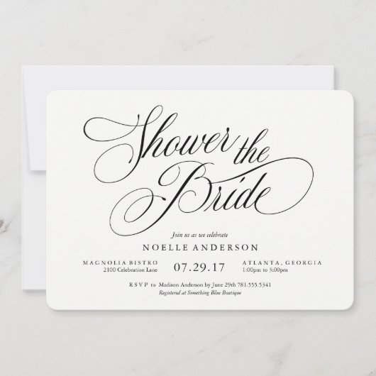 ミュージカルブライダルシャワー招待 招待状 (正面)