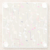 ミュージカルプリント数々の- taupe tan, ガラスコースター (裏面)