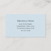 ミュージカルプロフェッショナルミュージシャンバイオリンブルーブラック 名刺 (裏面)