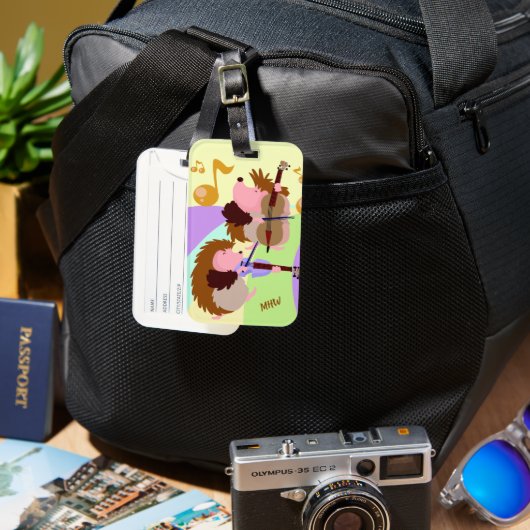ミュージカルヘッジホグカスタムズモノグラム ラゲッジタグ (正面&裏面)
