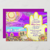 ミュージカルヘムザバーバルミツワー招待状招待状 招待状 (正面/裏面)