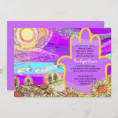 ミュージカルヘムザベビーネーミング招待状ヘブライ語 招待状 (正面/裏面)