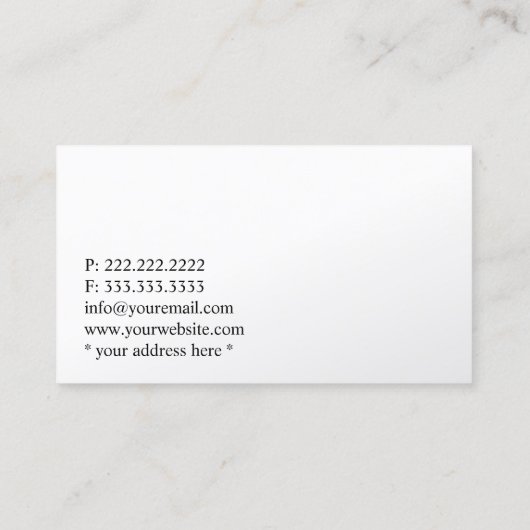 ミュージカルホワイトピアノと音声先生音楽 名刺 (裏面)