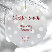 ミュージカルボーイクリスマス小妖精や小人セラミックオーナメント セラミックオーナメント