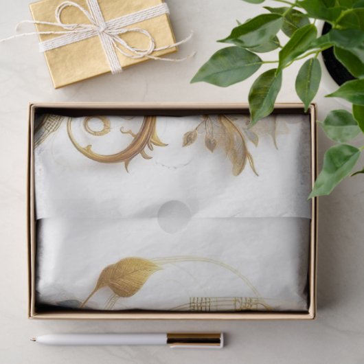 ミュージカルメドレーの歌の鳥のデコップページ 薄葉紙 (ギフト)